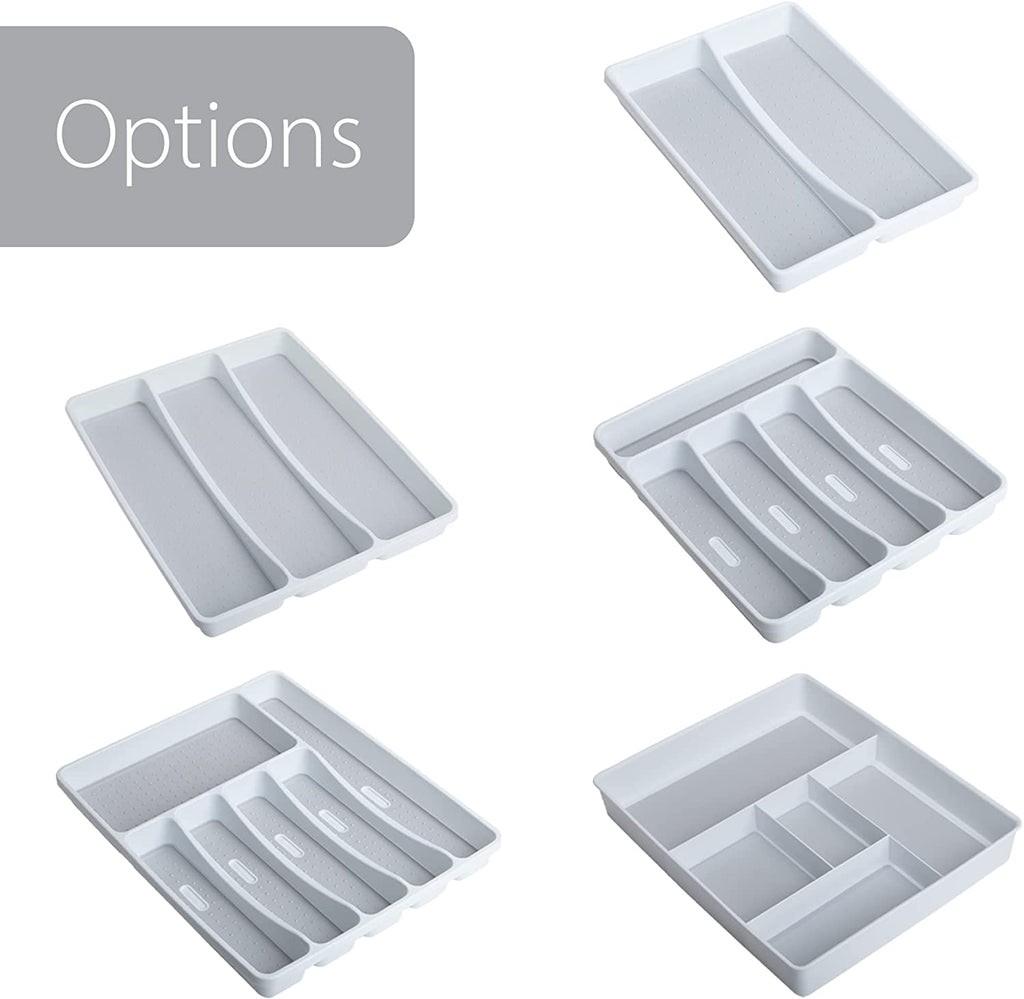 3-Compartment Plastic Drawer Organizer