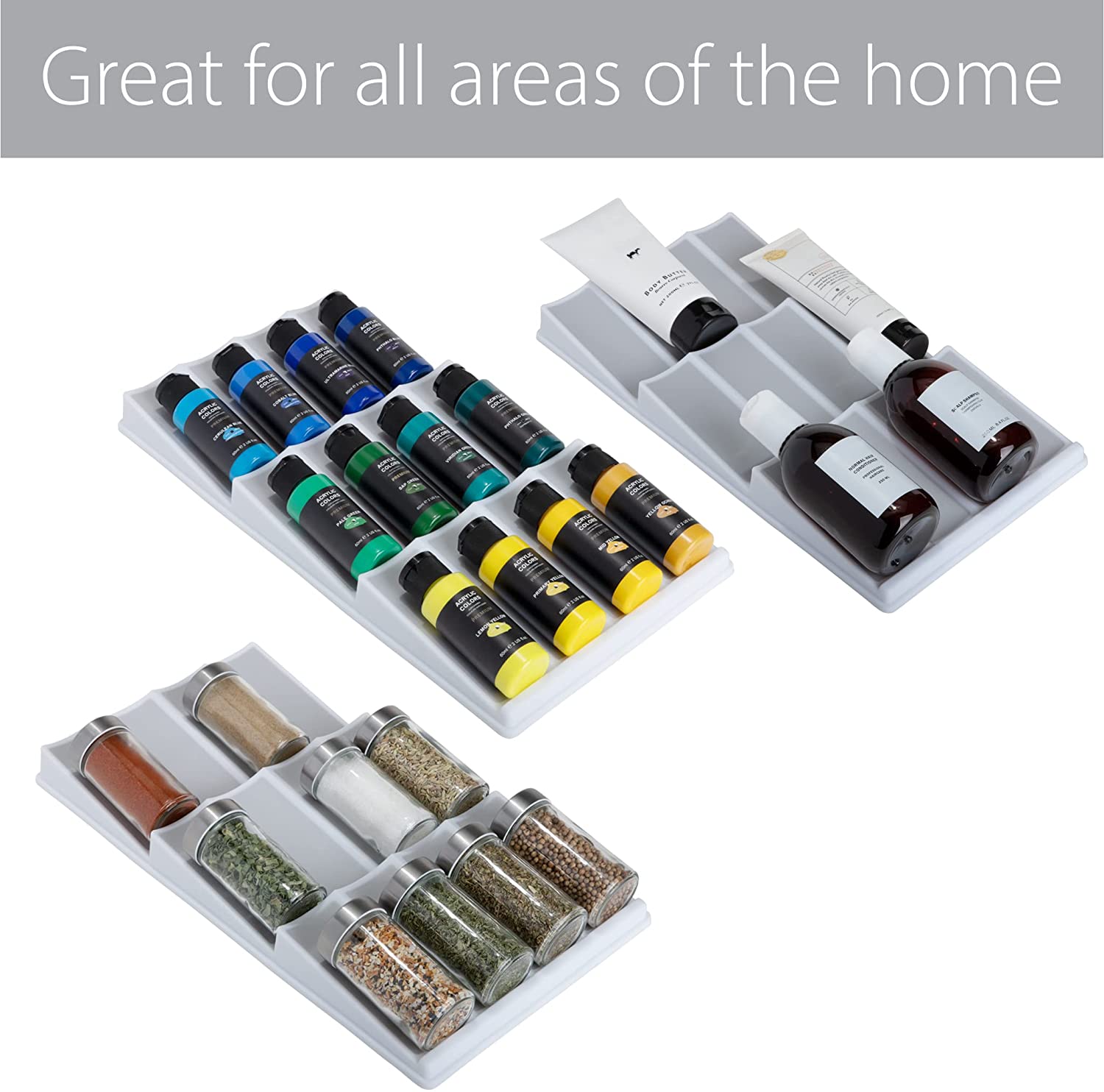 3-Tier Plastic Spice Rack Drawer