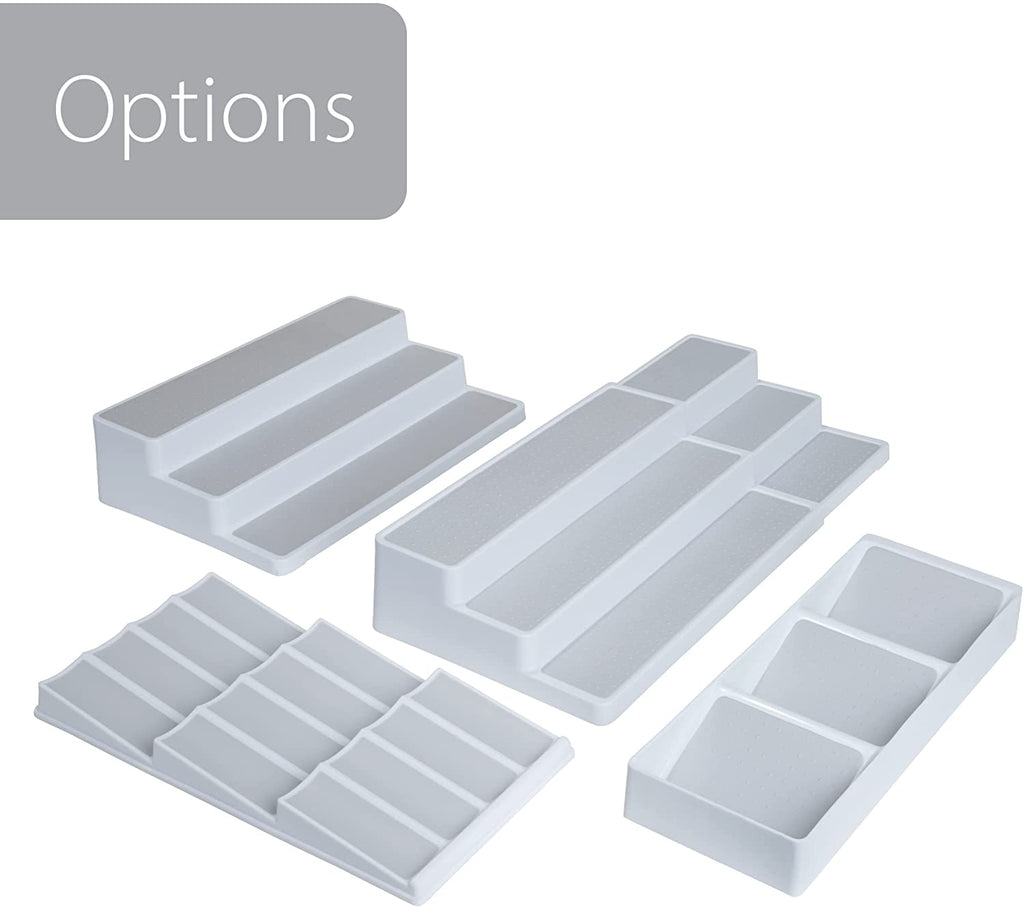 3-Tier Plastic Spice Rack with Non-Slip Lining - White