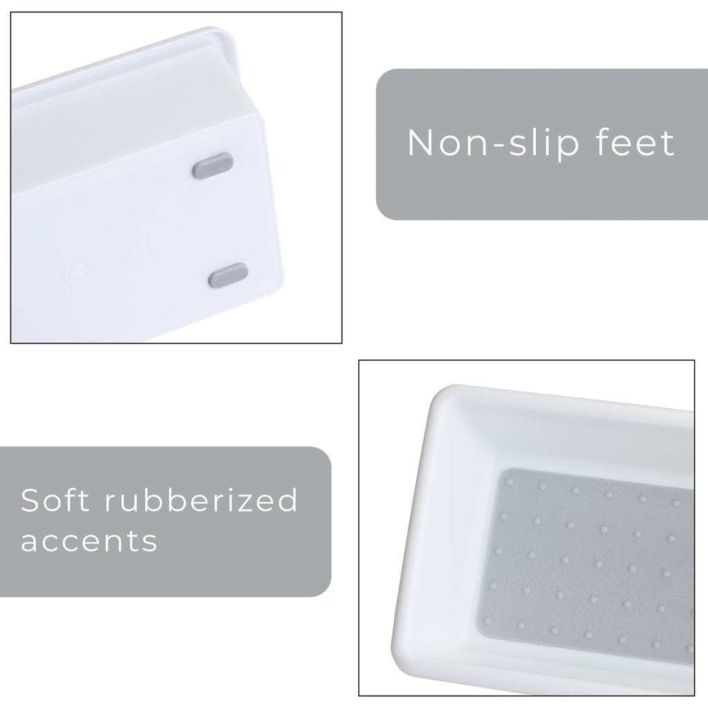 Plastic Drawer Organizer – BPA Free – 6.75" x 3.75" – White